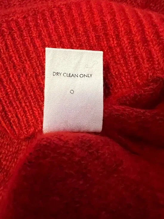 NWT Apiece Apart Cashmere Silk Tissue Weight Sweater Red Medium - Picture 4 of 5